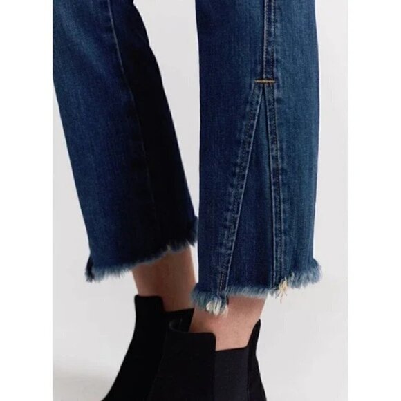 Current/Elliot Fan Kick Flare Distressed Raw Hem Jeans Size 29 - Picture 3 of 9